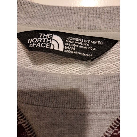 The North Face Nordic Printed Terry Crew Neck Sweatshirt Womens Medium Maroon - Picture 5 of 7